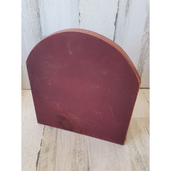 Wooden Christmas pine tree mail holder folk art Xmas home decor figure - Picture 8 of 9